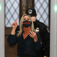 Rep. Marjorie Taylor Greene (R-GA) yells at journalists after setting off the metal detector outside the doors to the House of Representatives Chamber on January 12, 2021 in Washington, DC.